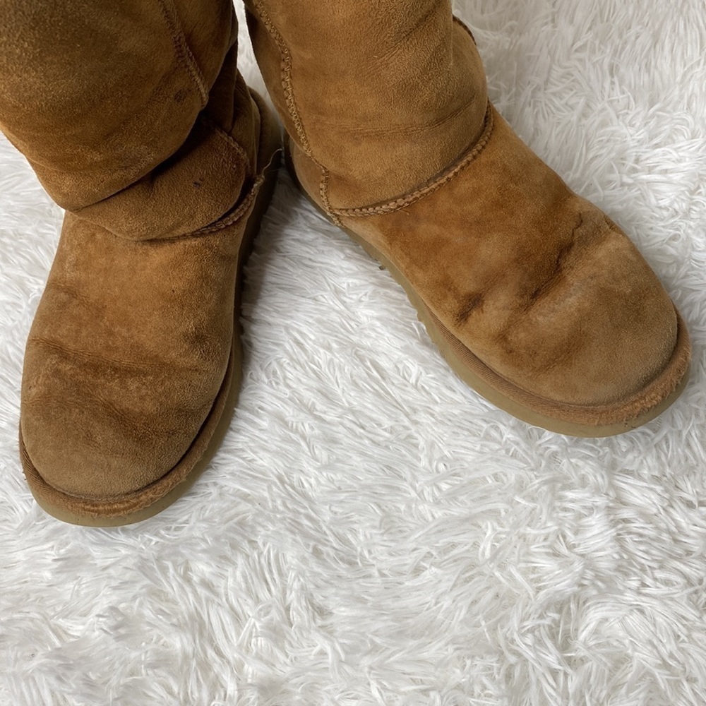 Ugg original tall leather sherpa chestnut boot - Picture 6 of 8